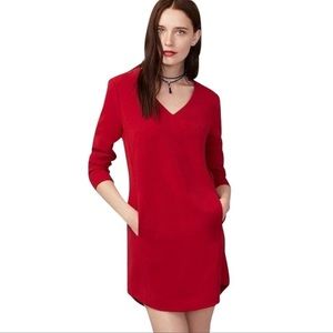RACHEL by Rachel Roy Size 0 Tomato Red Ponte Long Sleeves Dress